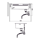  Chậu bếp Inox Hafele 567.24.489 (Màu đen) 