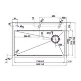  Chậu bếp Inox Hafele 567.24.489 (Màu đen) 
