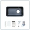  Chậu âm Nobinox NOVA A284B Tặng vòi dây rút Nobinox IVY NX202 