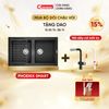  Mua Chậu rửa bát đá Konox Phoenix Smart 860 Black + VÒI BẤT KỲ Tặng bộ dao nhà bếp 7 món cao cấp Gouter 