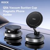  Giá Đỡ Điện Thoại Đa Năng Đế Hút Chân Không ROCK QS6 (Vacuum Suction, 360° Rotatable Base, Three-axis Rotatable and Foldable, N52 Strong Neodymium Magnet) 