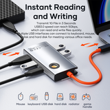  Hub Chuyển Đa Năng ROCK TR25 4 in 1 Type-C TO USB3.0*4+Type-C Multi-function Docking Station 0881 