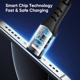  Cáp Sạc Đa Năng 3-in-1 USB to M+L+C ROCK G18 3.5A (1.2m, with Velcro Strap) 