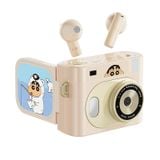  Tai Nghe Bluetooth TWS ROCK Crayon Shinchan Camera Style (with Color Touch Screen, Camera 13MP+1MP, MP3 Playback/Bluetooth, Take Photos, Fast Transfer Effortless Sharing) 