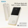  Pin Dự Phòng ROCK P55 10000mAh 10W (with Built-in Cables, Smart Digital Display) 