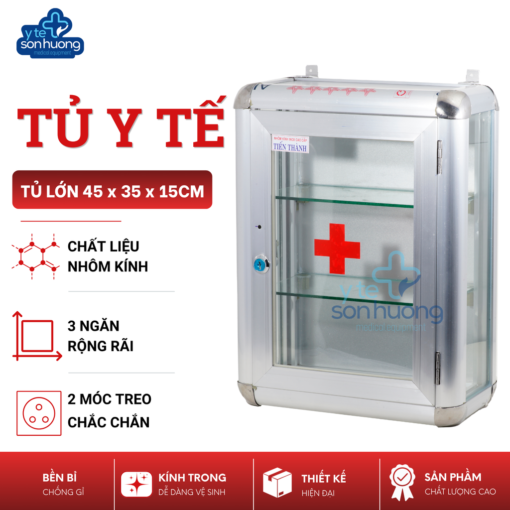 Tủ thuốc y tế gia đình lớn (45 x 35 x 15cm)