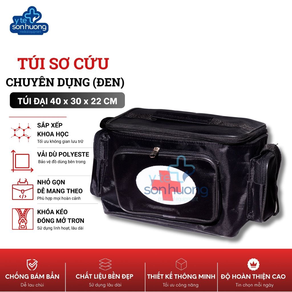 Túi cứu thương Đen Đại (size XL - 40x30x22cm)