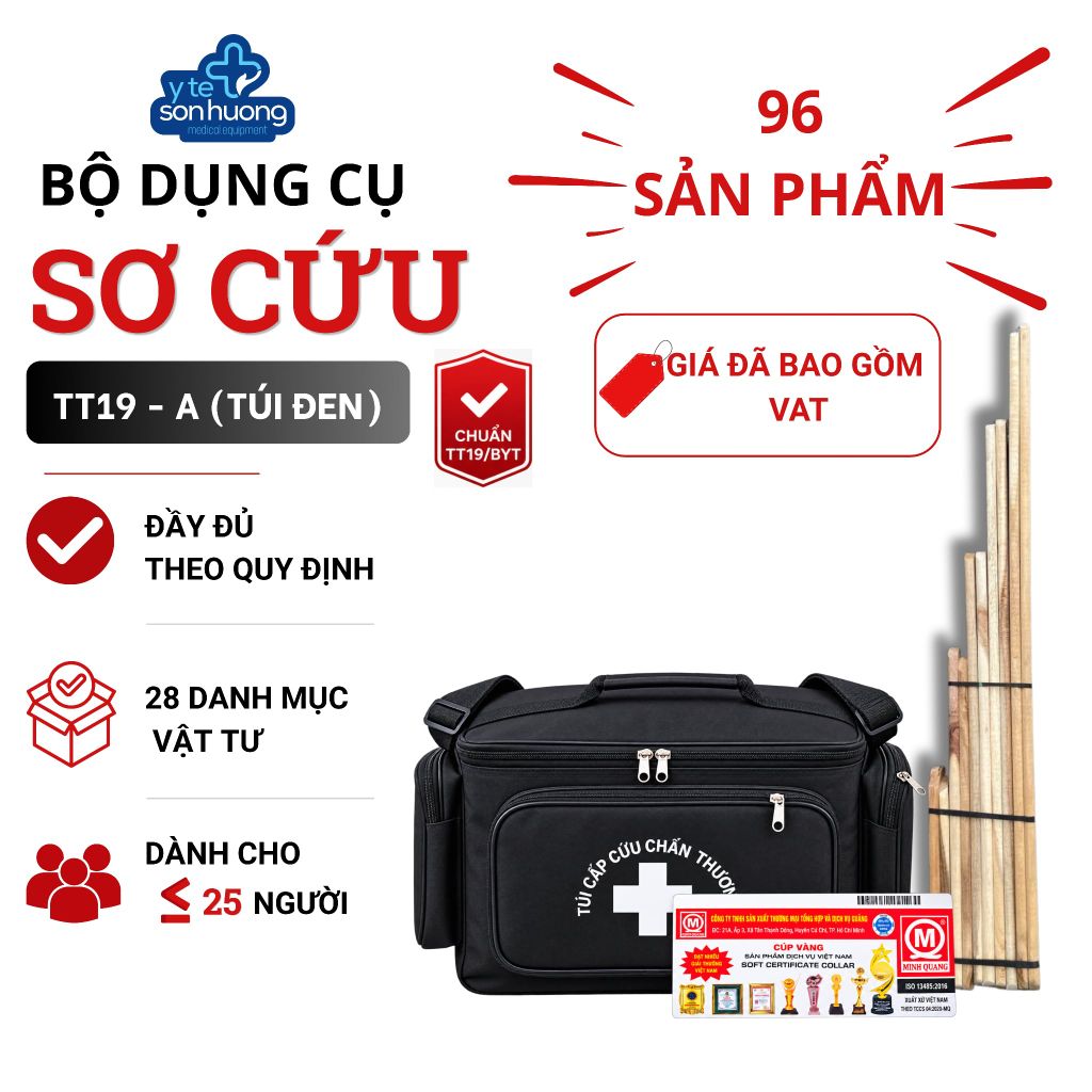 Bộ dụng cụ sơ cấp cứu TT19 - A (Túi đen)