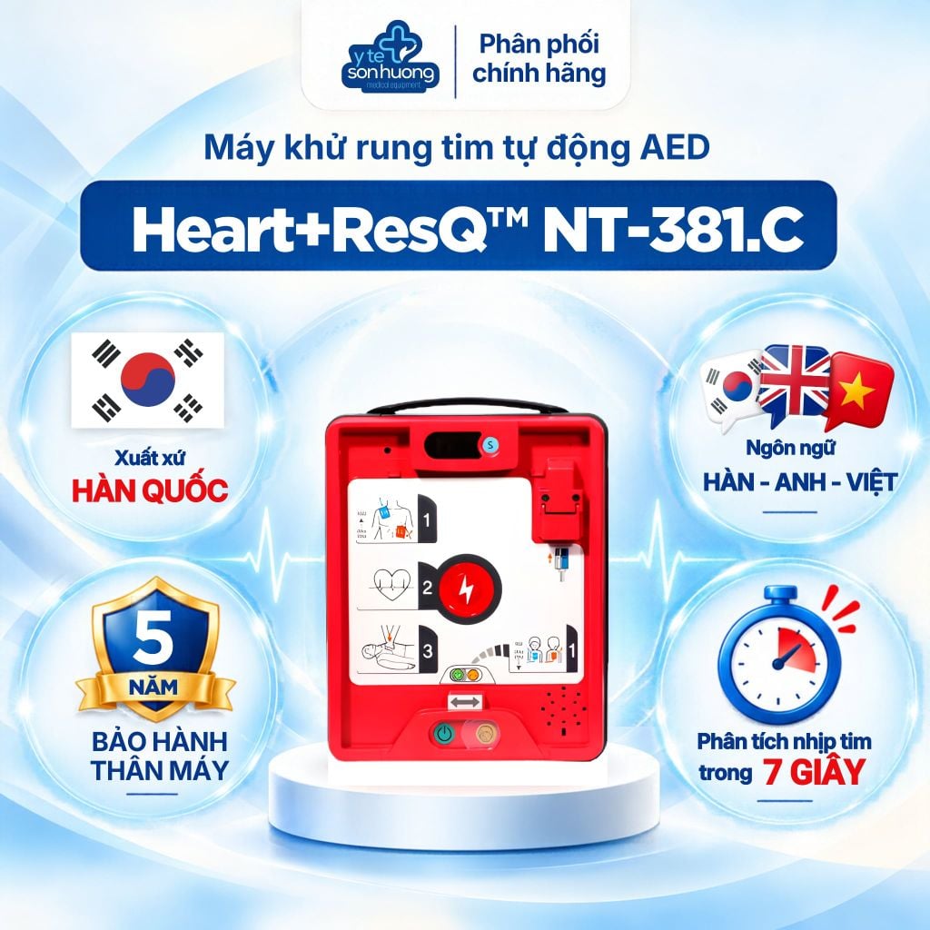Máy khử rung tim tự động (AED) Heart+ResQ ™ NT-381.C