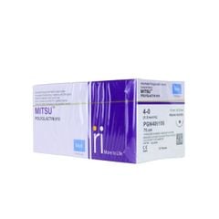 Chỉ phẫu thuật tự tiêu Mitsu Polyglactin 910 PGN409106 số 4/0 dài 75cm kim tròn 1/2C 17mm