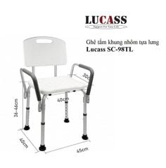 Ghế tắm khung nhôm tự lưng Lucass SC-98TL