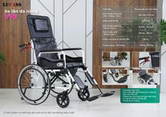 Xe lăn đa năng sắt sơn tĩnh điện Lucass V76