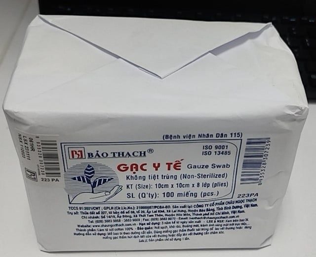 Gạc miếng 10 cm x 10 cm x 8 lớp Bảo Thạch