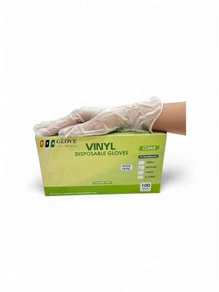Găng tay vinyl không bột (100 chiếc/hộp)
