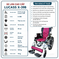 Xe Lăn Cao Cấp Lucass X-39B