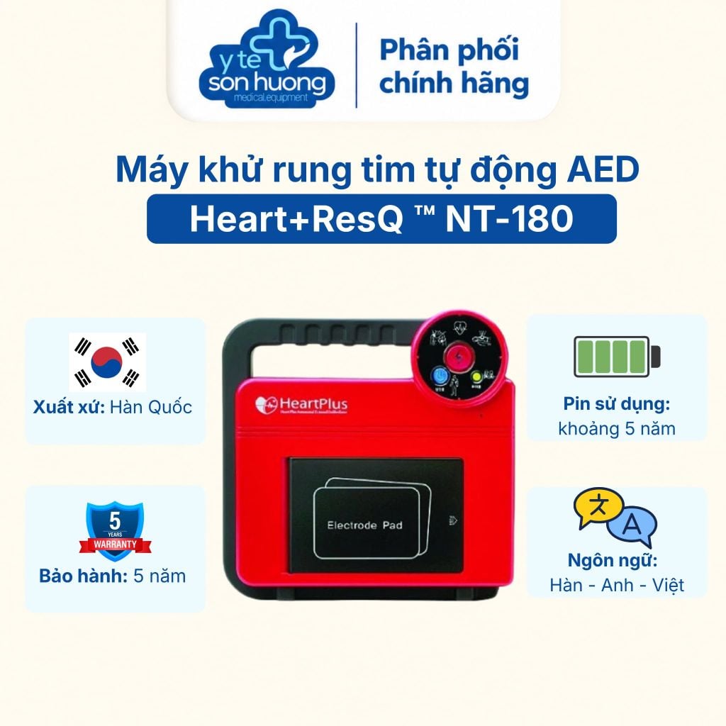 Máy khử rung tim tự động (AED) Heart+ResQ ™ NT-180