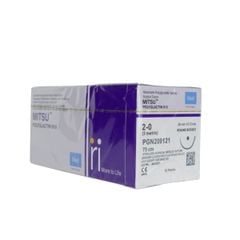 Chỉ phẫu thuật tự tiêu Mitsu Polyglactin 910 PGN209121 số 2/0 dài 75cm kim tròn 1/2C 26mm