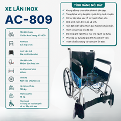 Xe lăn inox AC 809