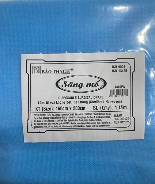 Săng mổ Bảo Thạch 160cm x 200cm (không lổ)