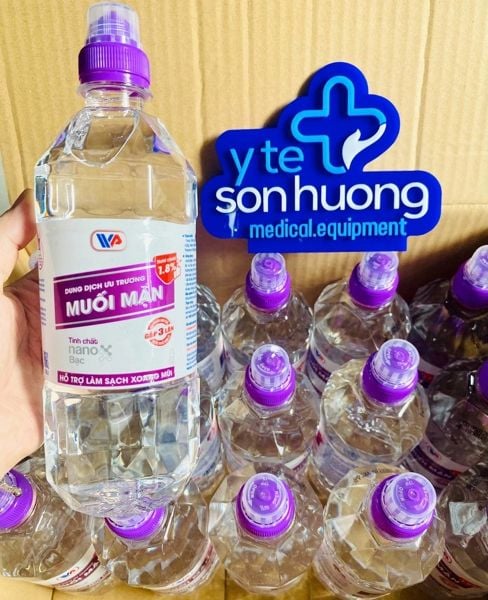 Dung dịch ưu trương muối mặn Nacl 1.8% Vĩnh Phúc (600ml)