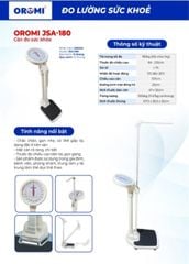 Cân sức khỏe đứng có thước đo Oromi jsa-180