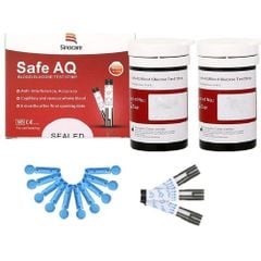 Que thử đường huyết Sinocare Safe AQ 50 Que + 50 Kim lấy máu