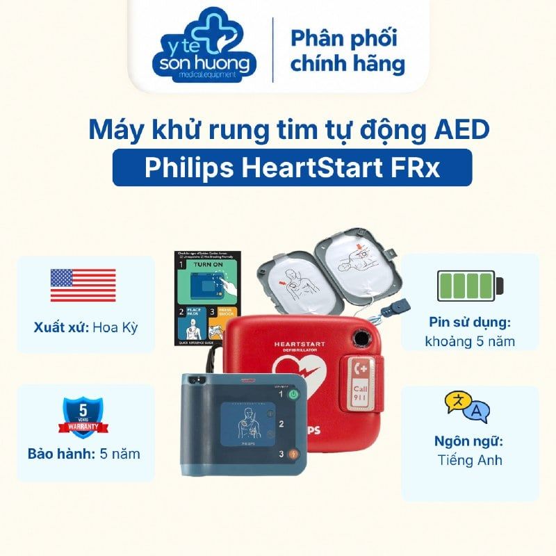 Máy khử rung tim tự động (AED) Philips HeartStart FRx