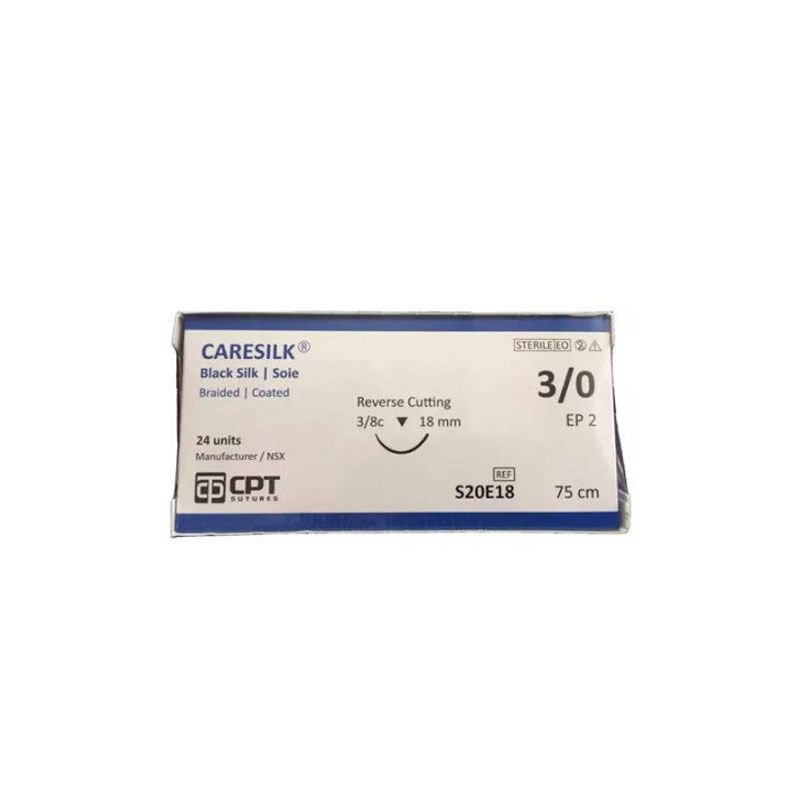Chỉ phẫu thuật không tiêu CareSilk CPT S2012 số 3/0, dài 75cm, không kim