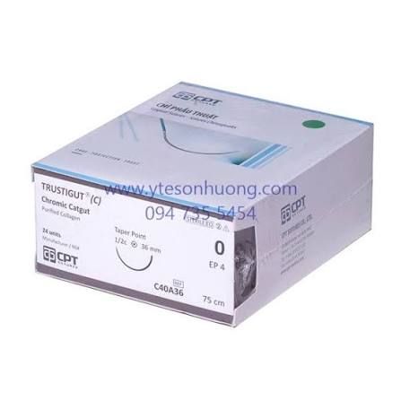 Chỉ phẫu thuật không tiêu CareSilk CPT S30E24 số 2/0, dài 75cm, kim tam giác 24mm, 3/8c