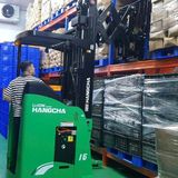  Xe Nâng Điện Lithium Reach Truck Double Deep 1.6 Tấn Đứng Lái Hangcha 