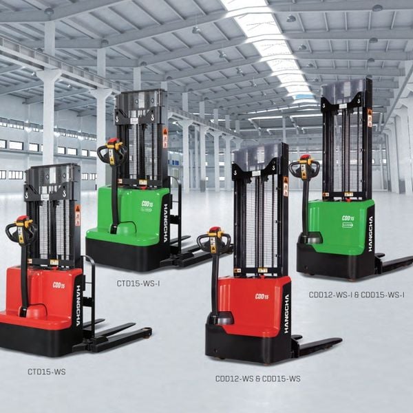 Xe Nâng Tay Điện Cao 1.5 Tấn Dòng WS Hangcha – CDD15-WS Chính Hãng, Nâng Cao 3 Mét, Giá Tốt