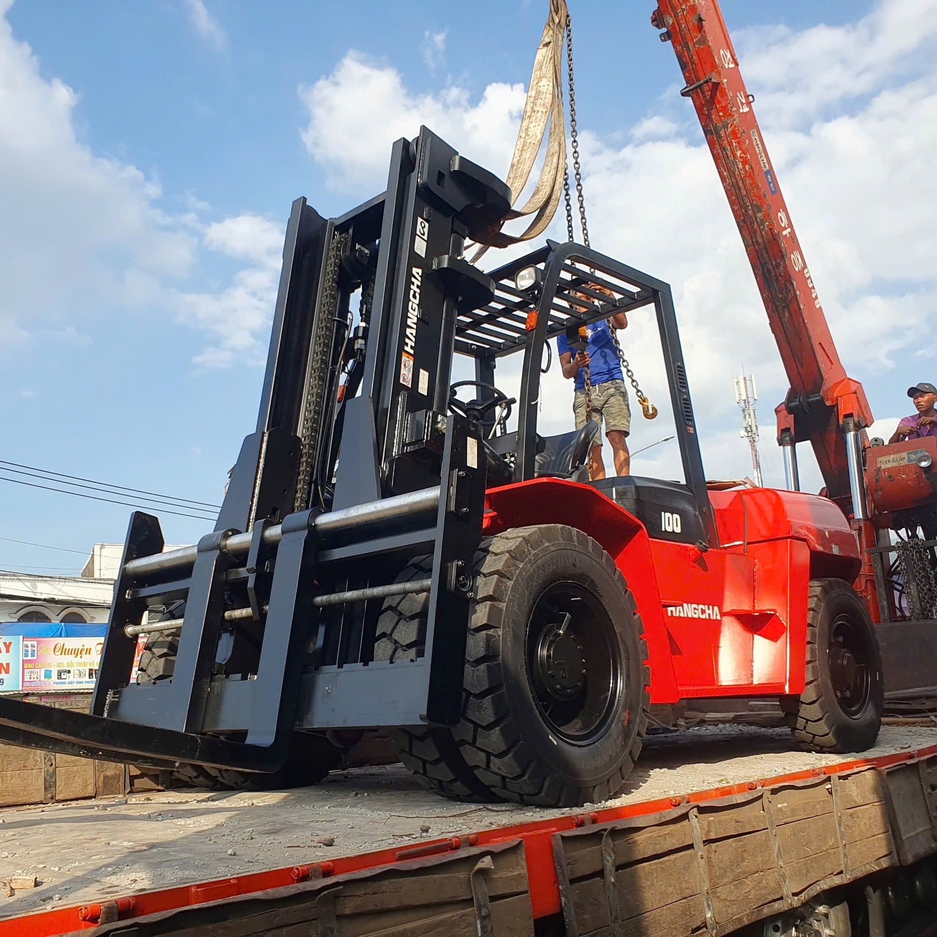  Xe Nâng Dầu 10 Tấn Dòng A Hangcha CPCD100-AG17 - Giá Tốt - Bảo Hành 2 Năm 