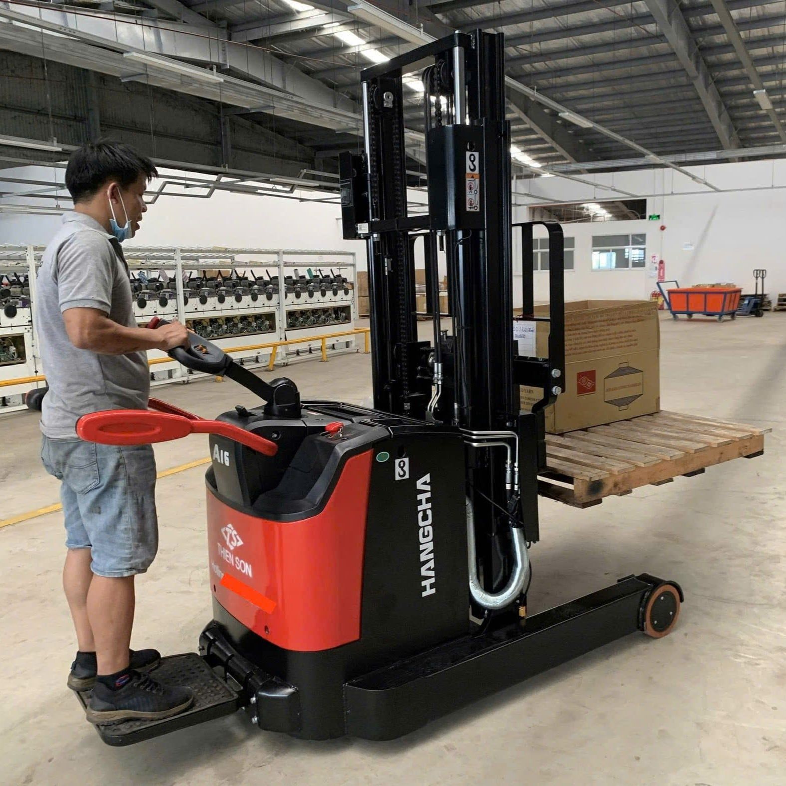  Xe Nâng Pallet Stacker 1.2 Tấn – 2 Tấn Khung Nâng Di Chuyển | Giải Pháp Nâng Hạ Hiệu Quả 
