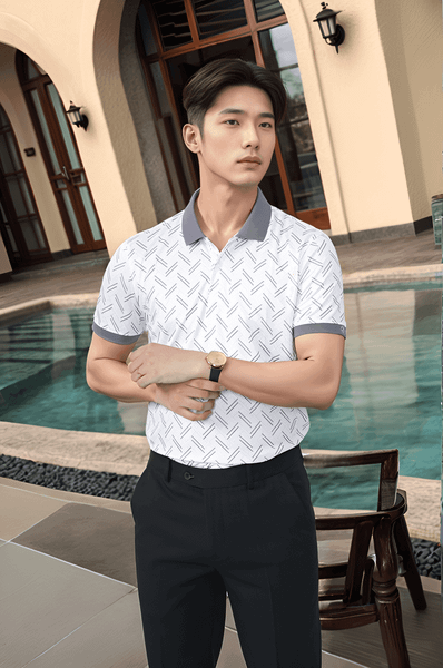 Áo polo nam in họa tiết Tezo - 25APCH071