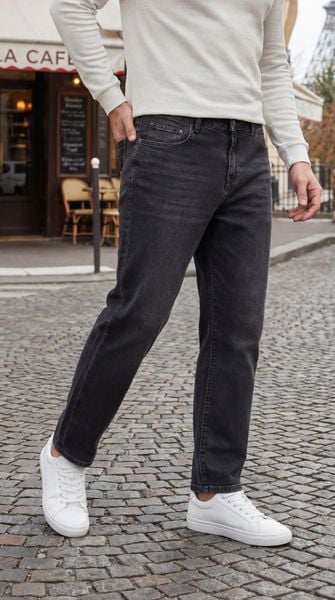 Quần bò nam form ống xuông Relaxed Fit Tezo - 25QBDT011