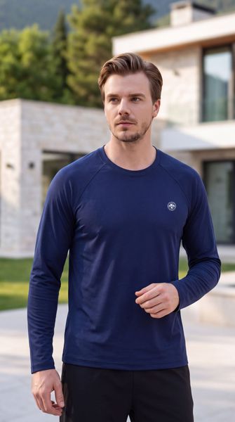 Áo thun nam giữ nhiệt cổ tròn tay raglan Tezo - 26ATOT028