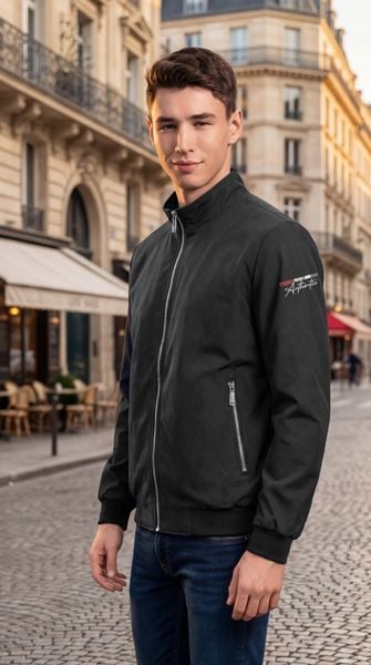 Áo gió nam cổ 5 phân Tezo - 25AG5T039