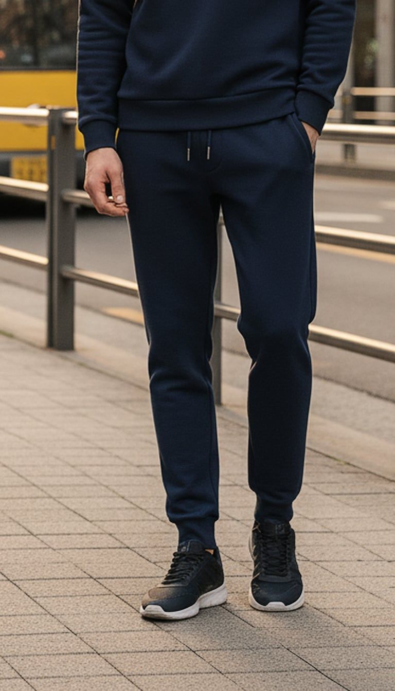 Quần bộ nỉ nam thể thao cổ tròn Tezo - 25QNDT018