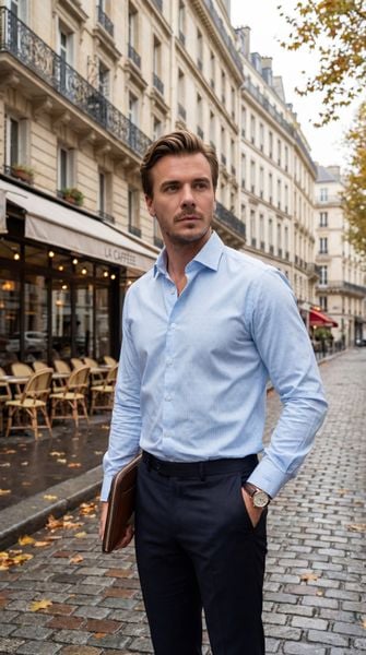 Sơ mi dài tay nam Knit chống nhăn họa tiết, slimfit Tezo - 25SMDH054