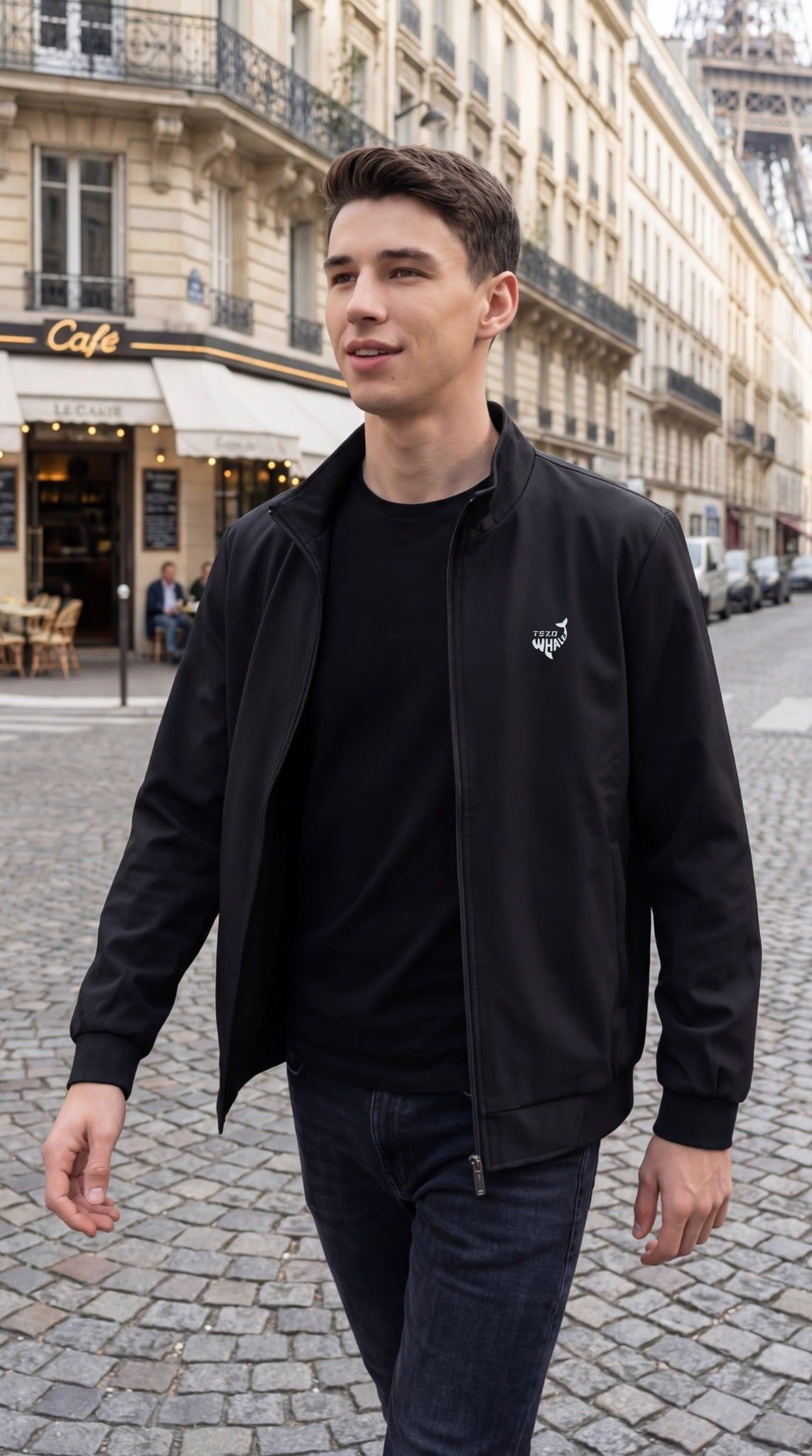 Áo gió bộ nam cổ 5 phân Tezo - 25AG5T042