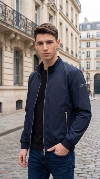 Áo gió nam cổ 5 phân Tezo - 25AG5T039