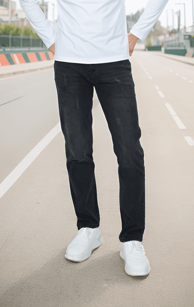 Quần bò nam form Regular thiết kế mài xước Tezo - 24QBDT007