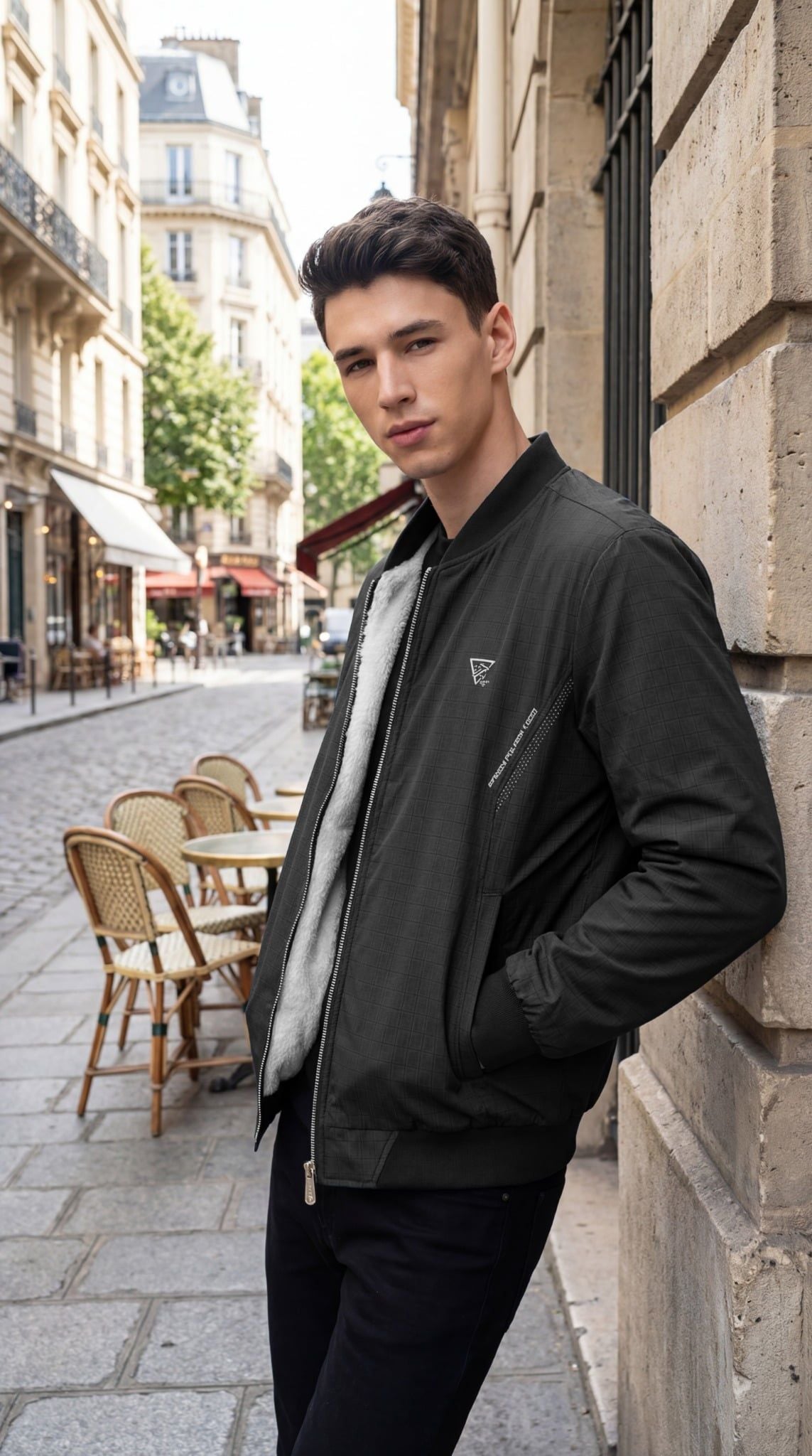 Áo gió nam cổ bomber thiết kế Tezo - 25AGBT037