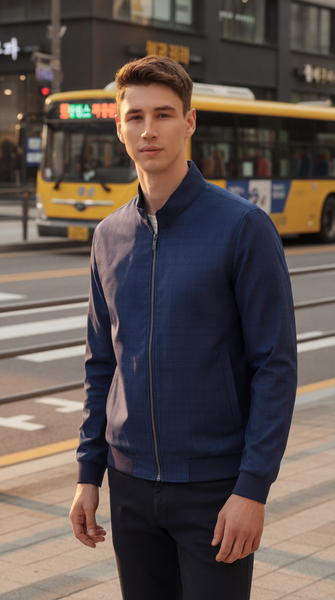 Áo gió nam cổ 5 phân lót lông Tezo - 25AG5T041