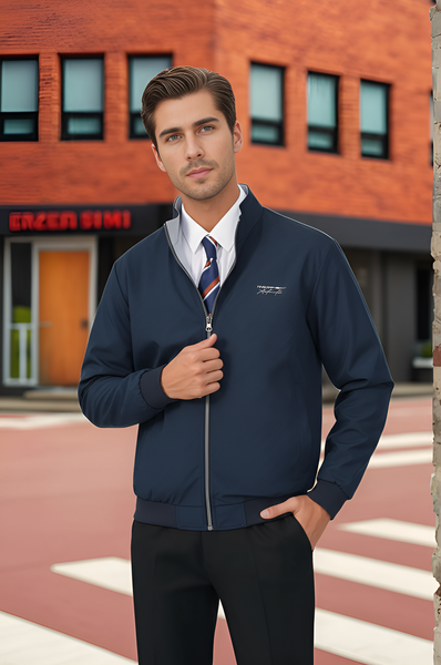 Áo gió nam 2 mặt cổ 5 phân họa tiết Tezo - 25AG5H034