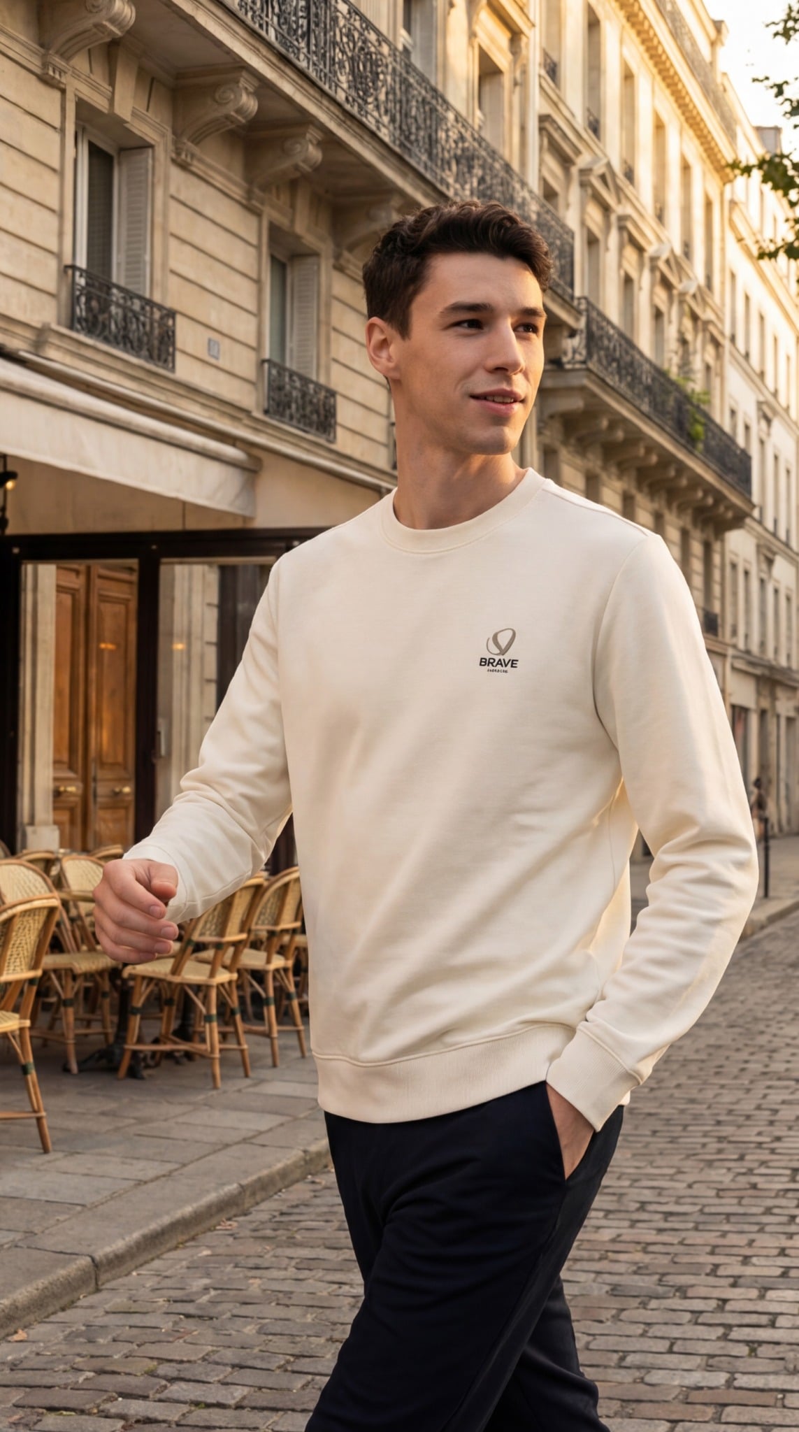 Áo nỉ nam Sweater Tezo - 25ANOT004