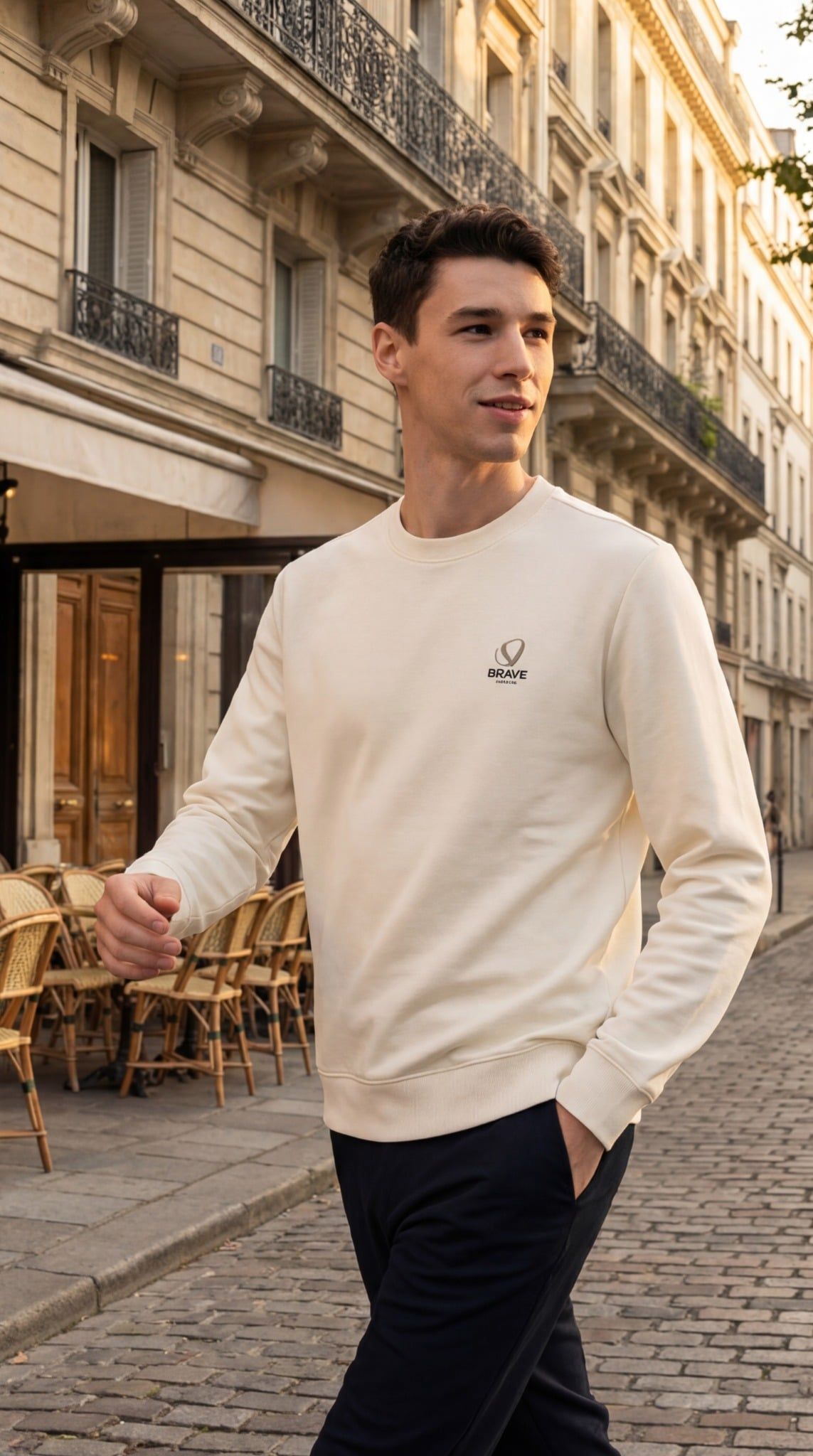 Áo nỉ nam Sweater Tezo - 25ANOT004