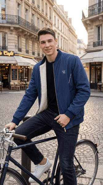 Áo gió nam cổ bomber thiết kế Tezo - 25AGBT037