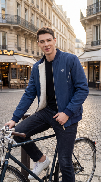 Áo gió nam cổ bomber thiết kế Tezo - 25AGBT037