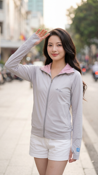 Áo chống nắng nữ 2 lớp cao cấp Tezo - 23ACNT008